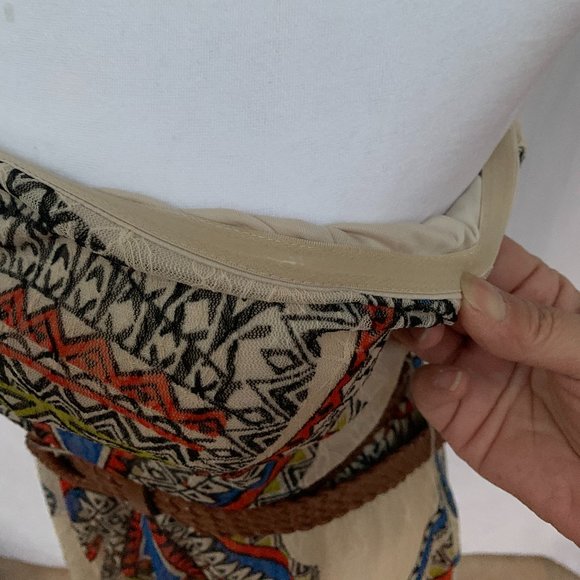 AS U WISH Tribal Aztec Gypsy Boho Lace Strapless Padded Bra Mini Dress - Picture 8 of 16